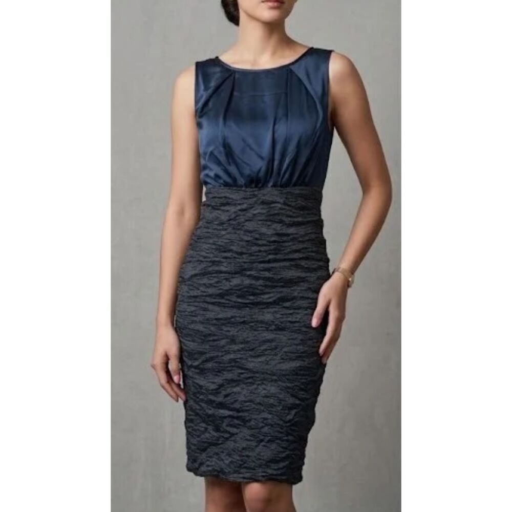 Nicole Miller Ruched Silk Cocktail Dress Women's Size 6